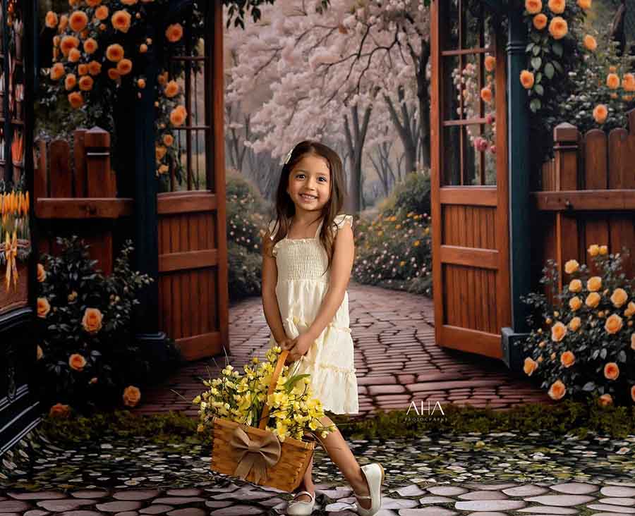 Yellow Rose Archway - HSD Photography Backdrops