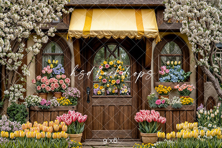 Easter Bunny Bungalow - HSD Photography Backdrops