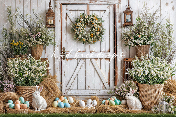 Barn Door Bunnies - HSD Photography Backdrops