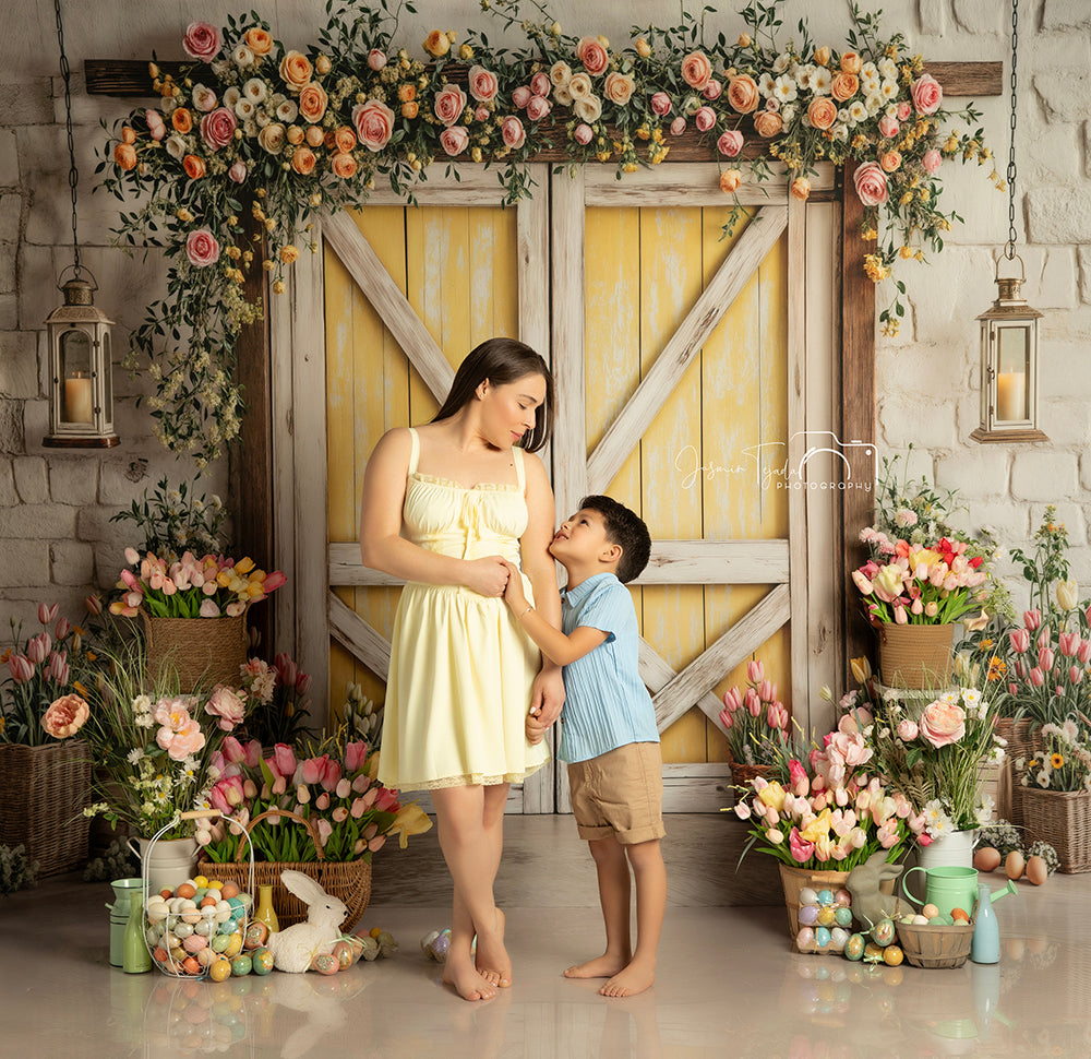 Blissful Spring Barn Doors - HSD Photography Backdrops