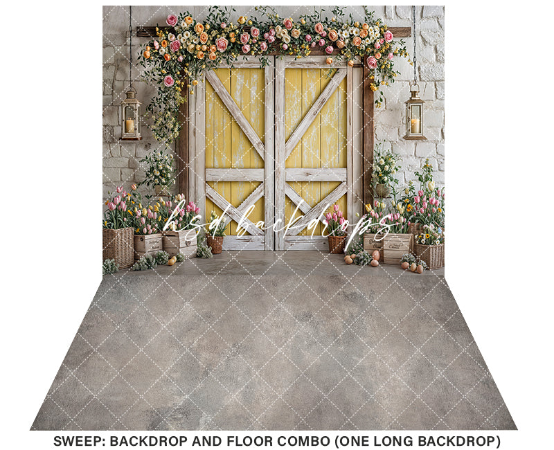 Blissful Spring Barn Doors - HSD Photography Backdrops