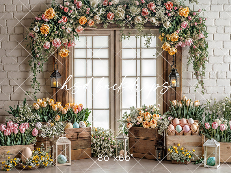 Blissful Spring Windows - HSD Photography Backdrops
