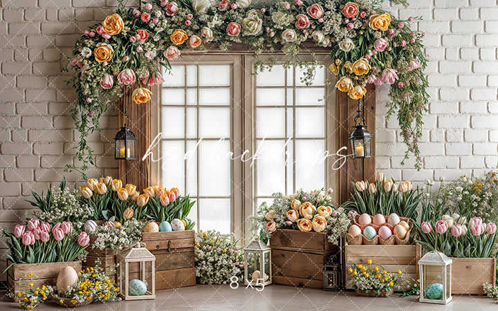 Blissful Spring Windows - HSD Photography Backdrops