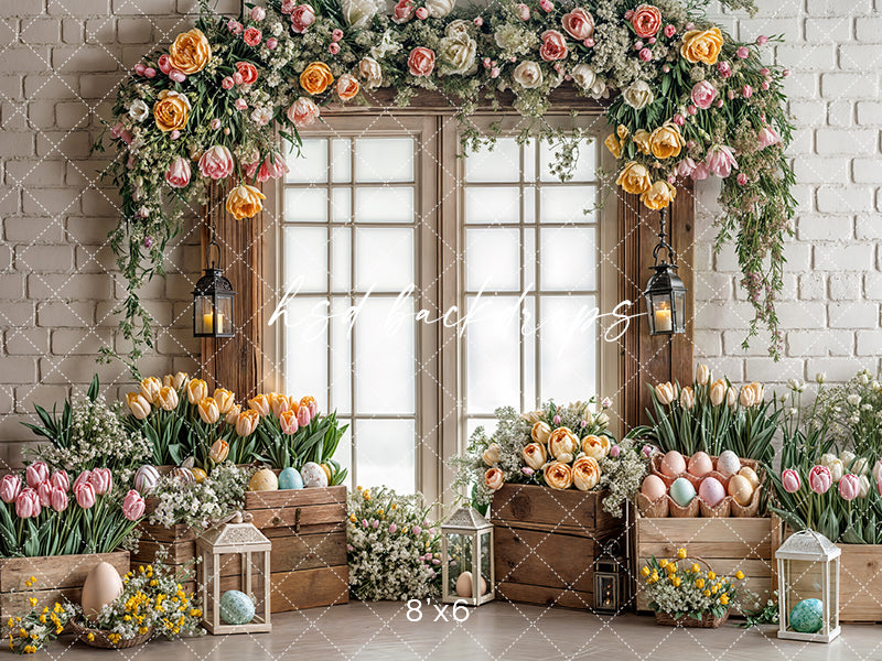 Blissful Spring Windows - HSD Photography Backdrops