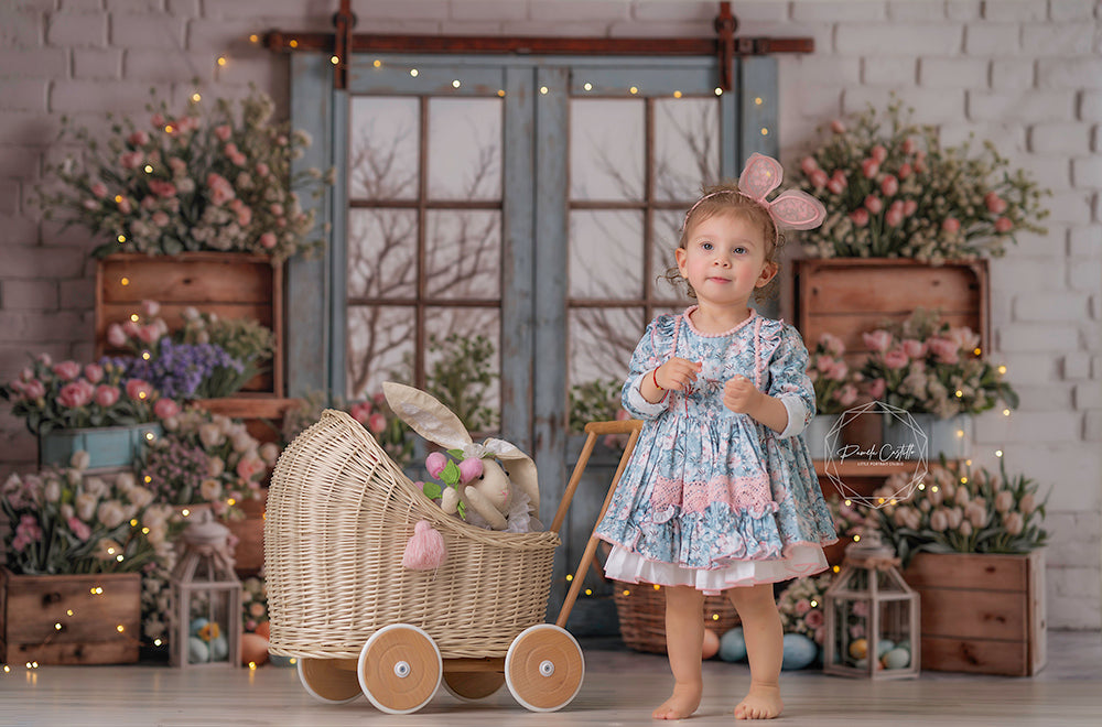 Blooming Easter Barn Doors - HSD Photography Backdrops