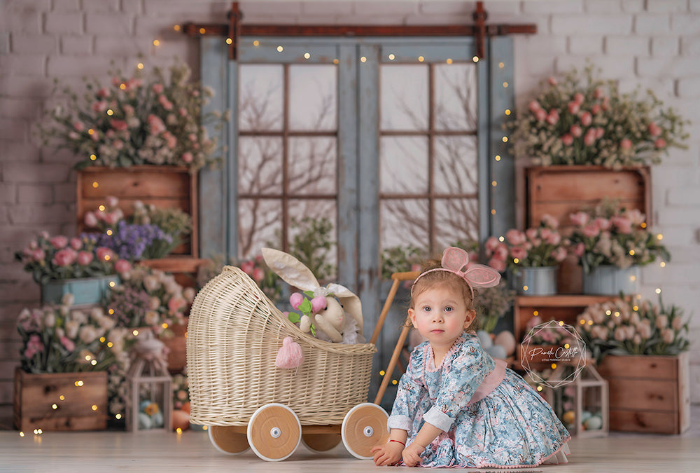 Blooming Easter Barn Doors - HSD Photography Backdrops