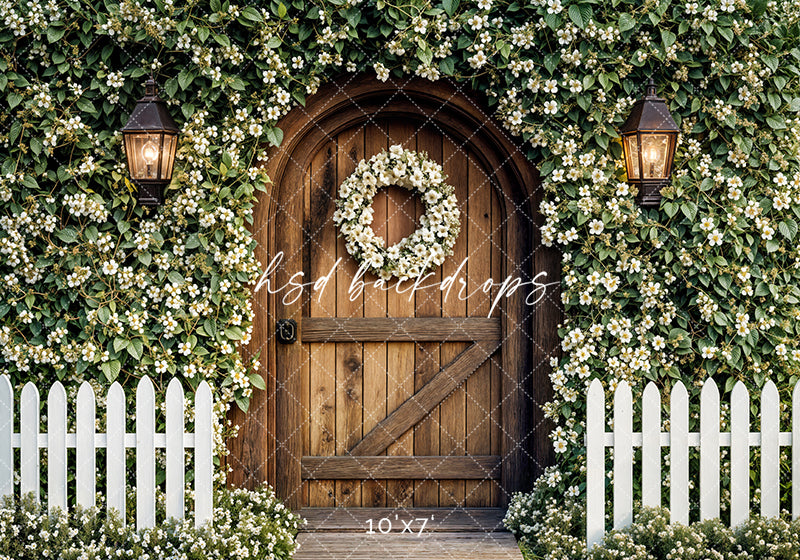 Enchanted Arched Wood Door - HSD Photography Backdrops