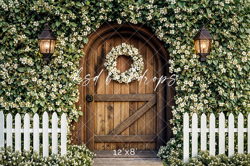 Enchanted Arched Wood Door - HSD Photography Backdrops