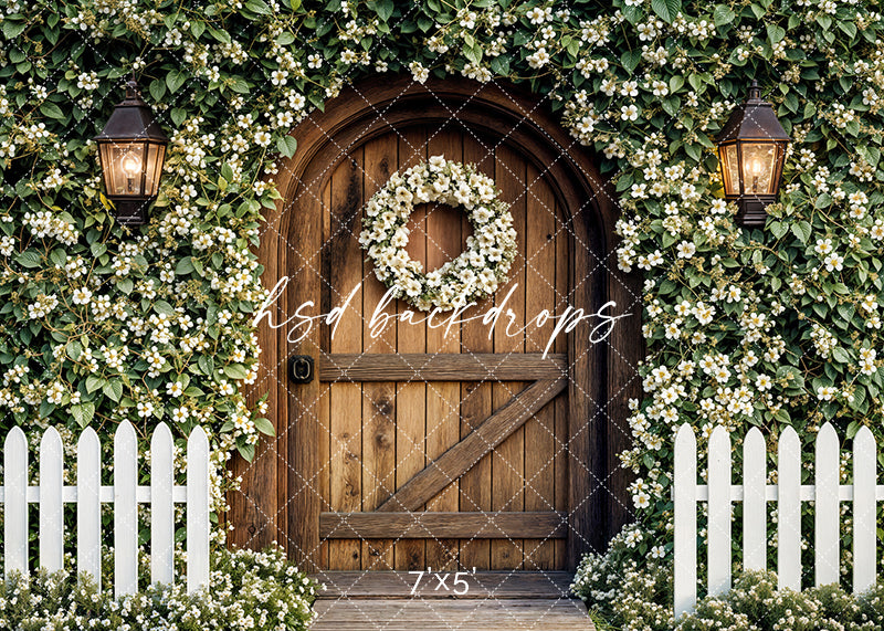 Enchanted Arched Wood Door - HSD Photography Backdrops