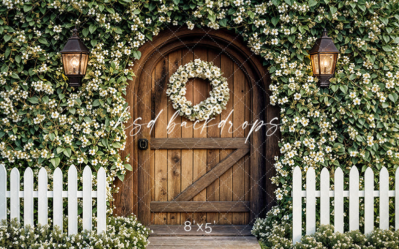 Enchanted Arched Wood Door - HSD Photography Backdrops