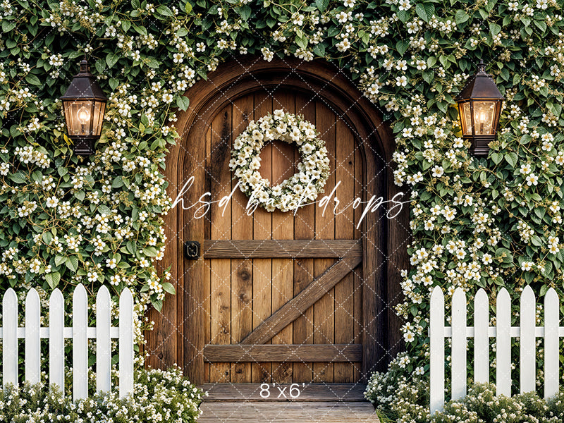 Enchanted Arched Wood Door - HSD Photography Backdrops