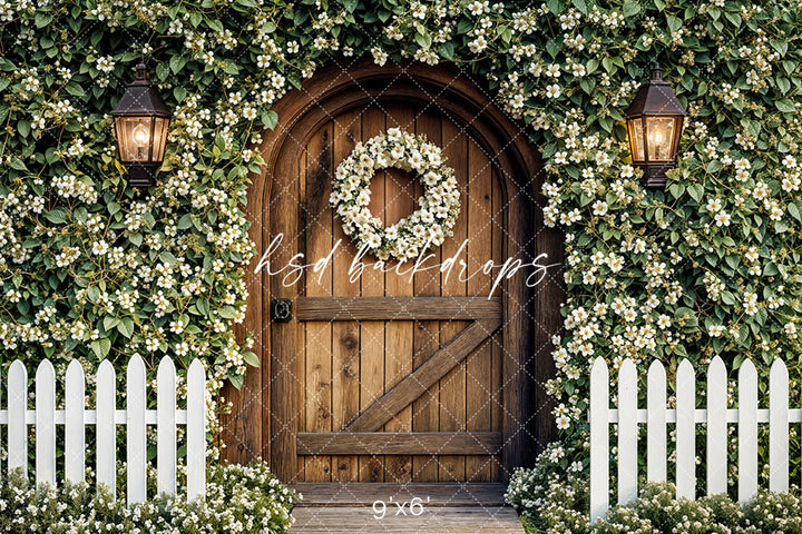 Enchanted Arched Wood Door - HSD Photography Backdrops