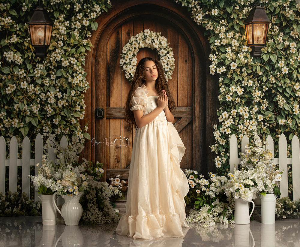 Enchanted Arched Wood Door - HSD Photography Backdrops