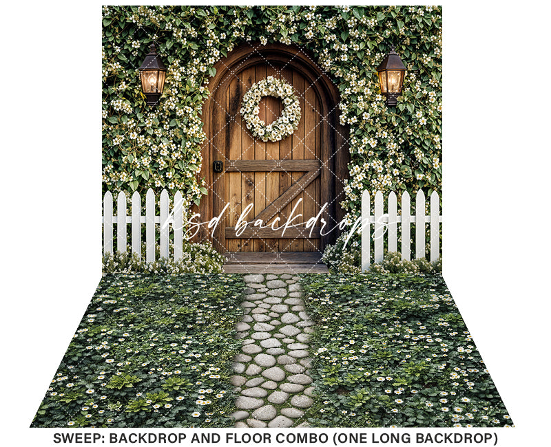 Enchanted Arched Wood Door - HSD Photography Backdrops