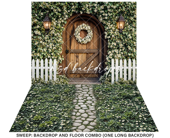 Enchanted Arched Wood Door - HSD Photography Backdrops