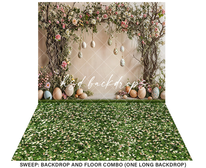 Easter Egg Floral Arch - HSD Photography Backdrops