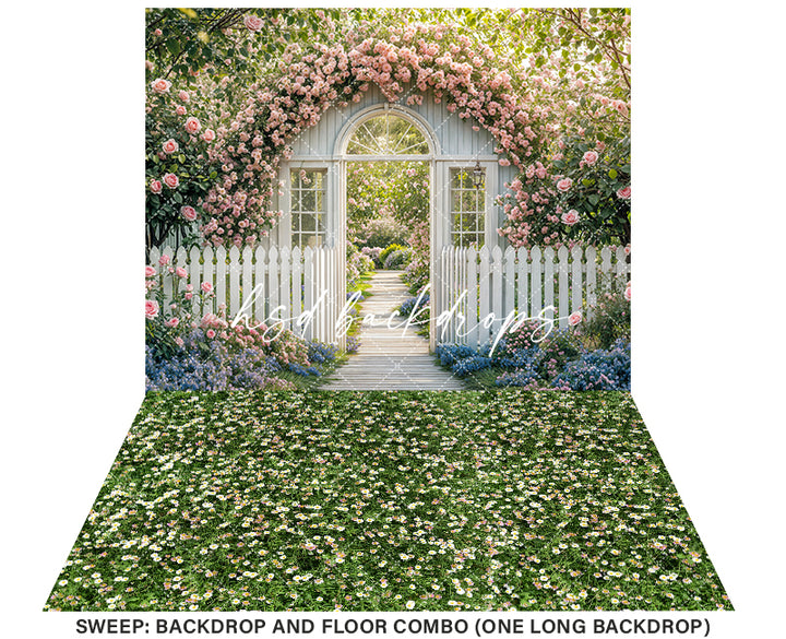 Shabby Chic Spring Arch - HSD Photography Backdrops