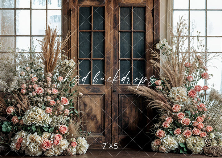 Blooming Antique Door - HSD Photography Backdrops