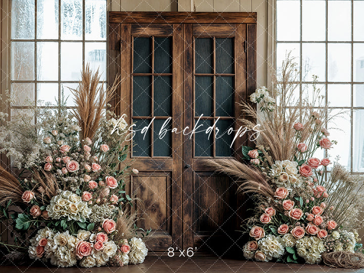 Blooming Antique Door - HSD Photography Backdrops