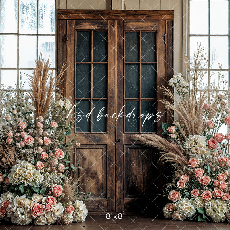 Blooming Antique Door - HSD Photography Backdrops