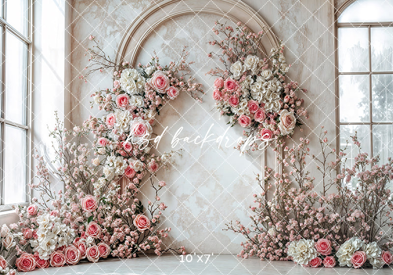 Elegant Blooming Arch Wall - HSD Photography Backdrops