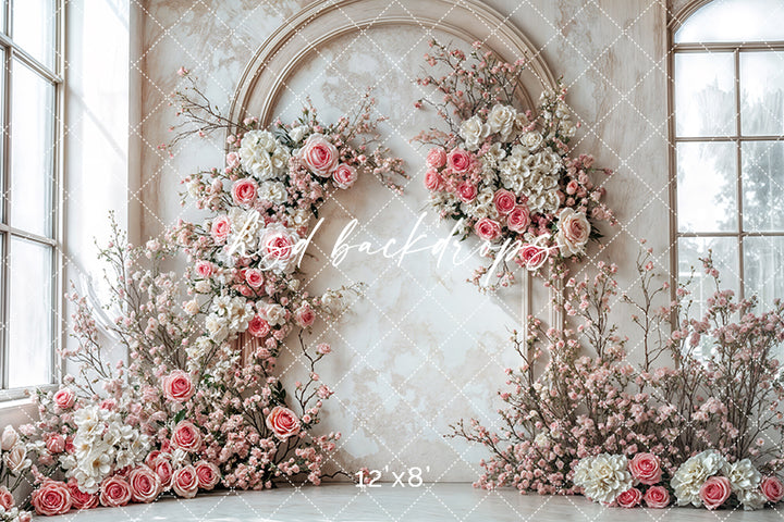 Elegant Blooming Arch Wall - HSD Photography Backdrops