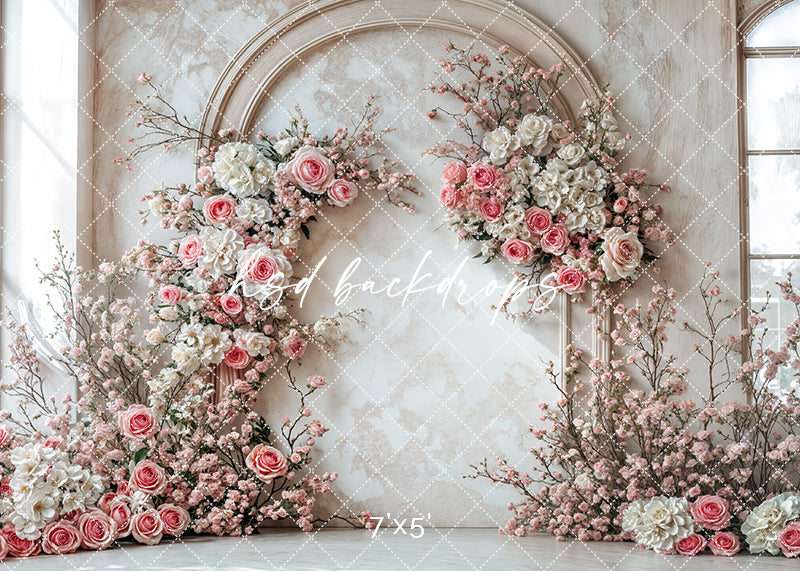 Elegant Blooming Arch Wall - HSD Photography Backdrops