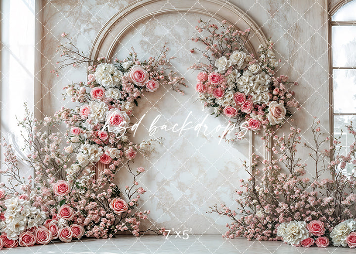 Elegant Blooming Arch Wall - HSD Photography Backdrops