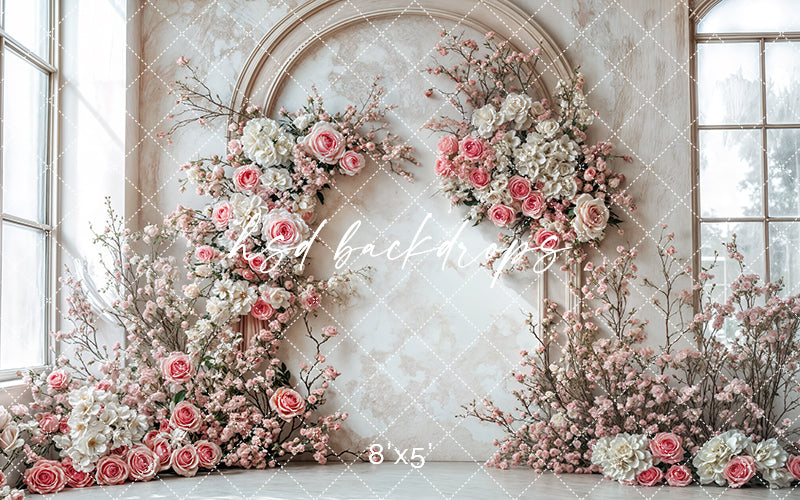 Elegant Blooming Arch Wall - HSD Photography Backdrops