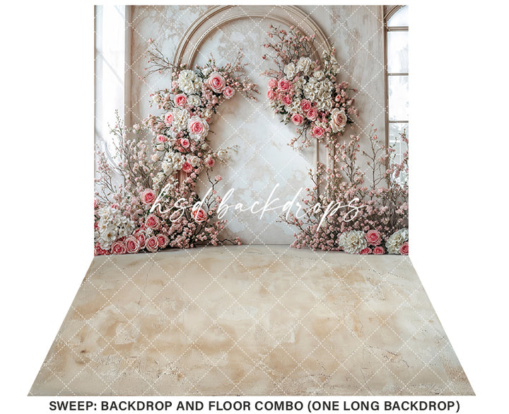Elegant Blooming Arch Wall - HSD Photography Backdrops