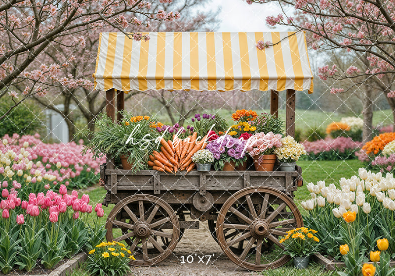 Spring Garden Cart - HSD Photography Backdrops