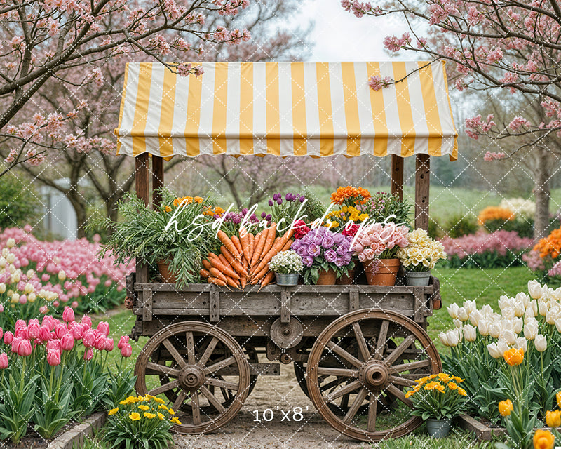 Spring Garden Cart - HSD Photography Backdrops