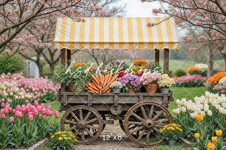 Spring Garden Cart - HSD Photography Backdrops