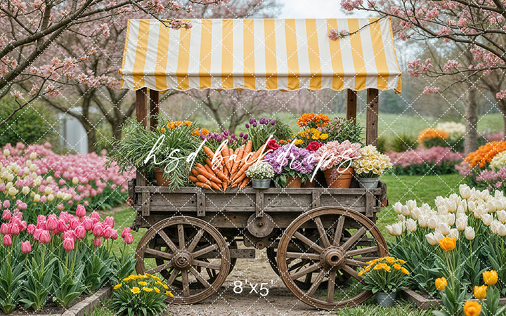 Spring Garden Cart - HSD Photography Backdrops