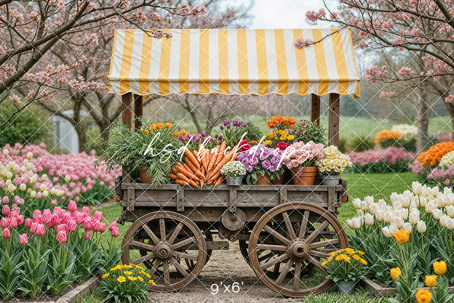 Spring Garden Cart - HSD Photography Backdrops