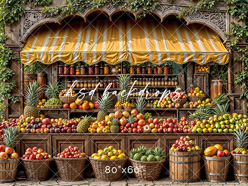 Tropical Fruit Stand (sweep options) - HSD Photography Backdrops