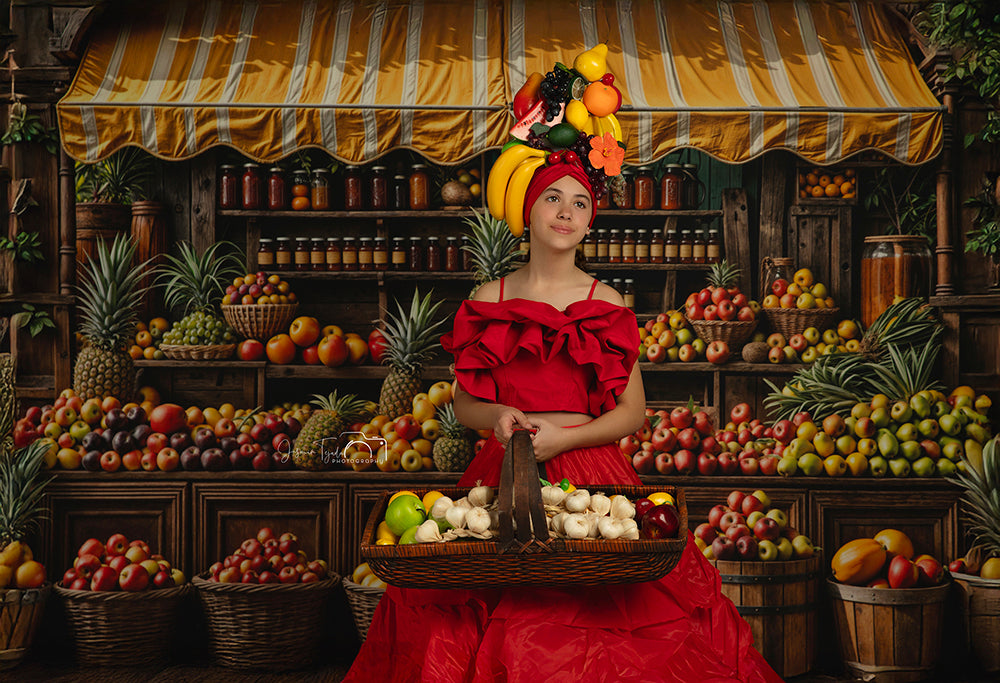 Tropical Fruit Stand (sweep options) - HSD Photography Backdrops