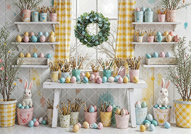 Easter Egg Painting Station - HSD Photography Backdrops