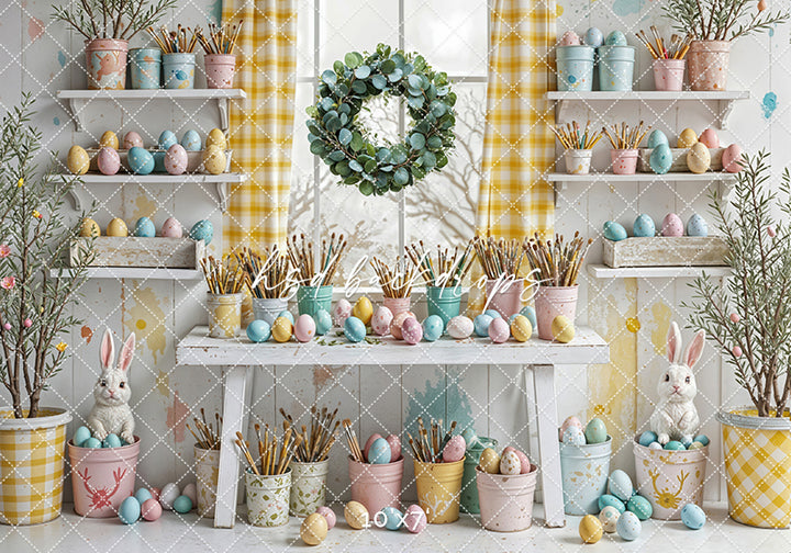 Easter Egg Painting Station - HSD Photography Backdrops