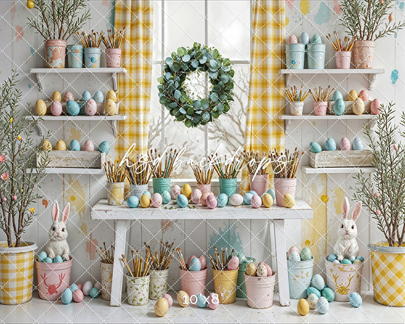 Easter Egg Painting Station - HSD Photography Backdrops