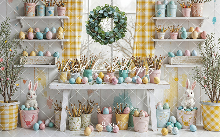 Easter Egg Painting Station - HSD Photography Backdrops