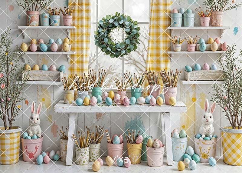 Easter Egg Painting Station - HSD Photography Backdrops
