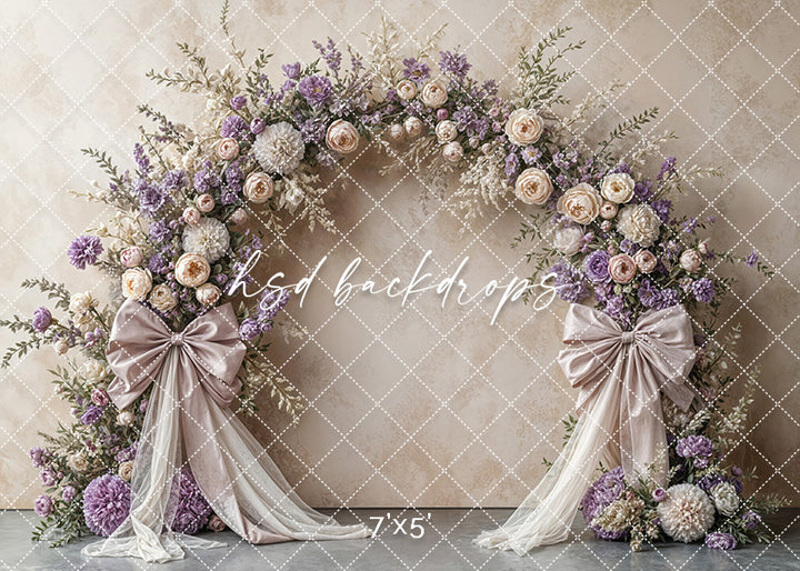 Boho Blooms & Bows - Purple - HSD Photography Backdrops