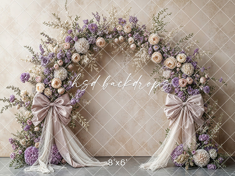 Boho Blooms & Bows - Purple - HSD Photography Backdrops