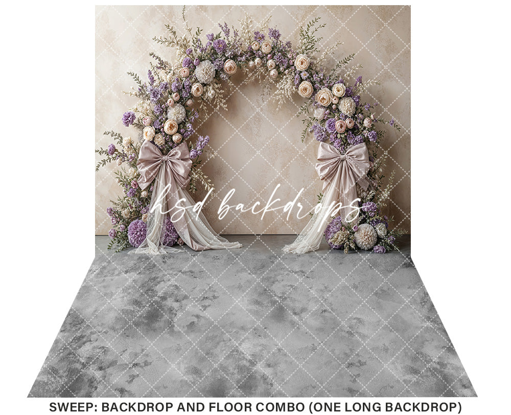 Boho Blooms & Bows - Purple - HSD Photography Backdrops