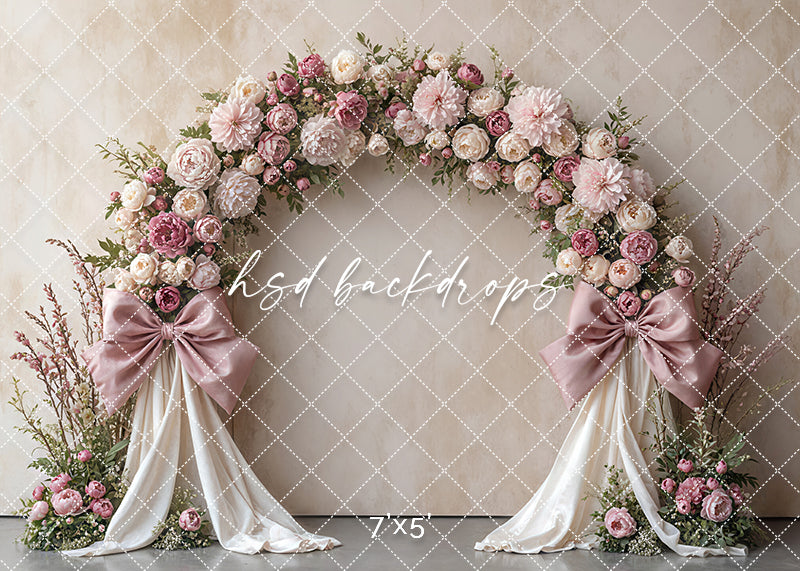 Boho Blooms & Bows - Pink - HSD Photography Backdrops