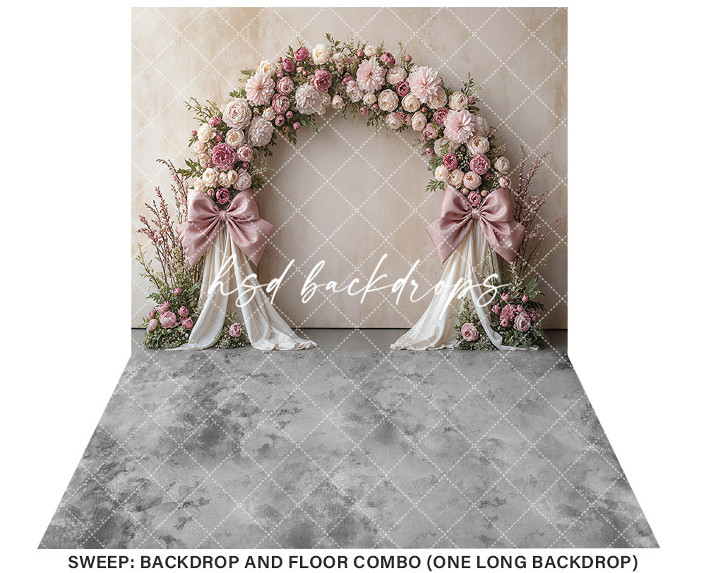 Boho Blooms & Bows - Pink - HSD Photography Backdrops