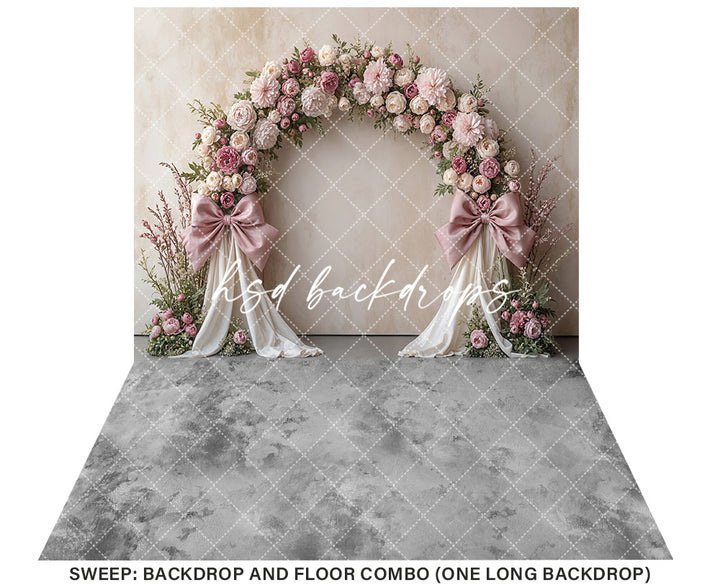 Boho Blooms & Bows - Pink - HSD Photography Backdrops