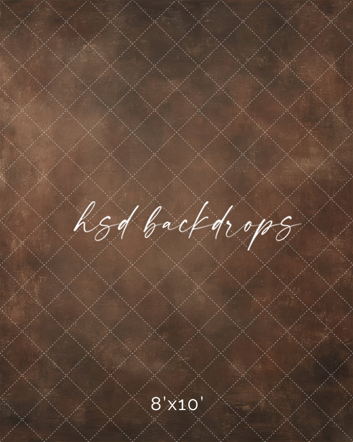 Burnt Chestnut dark brown textured backdrop with warm umber tones.