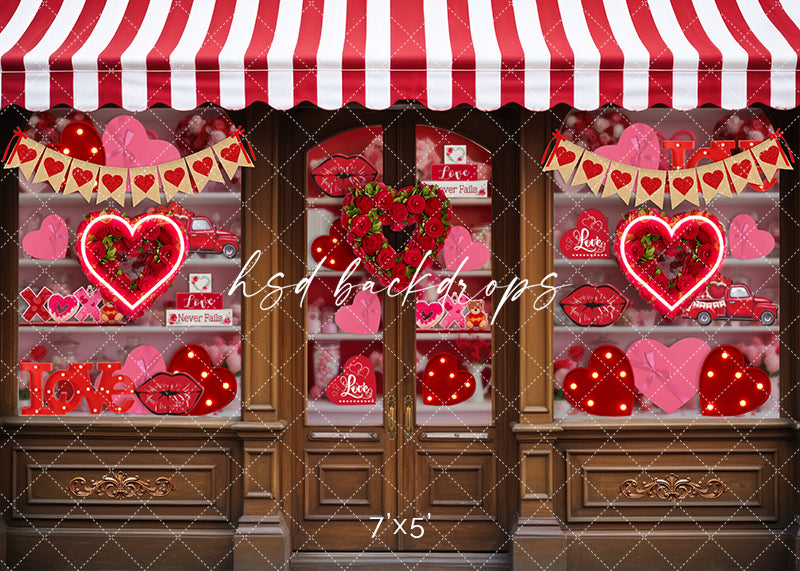 Valentine's Day Shoppe (poly) - HSD Photography Backdrops